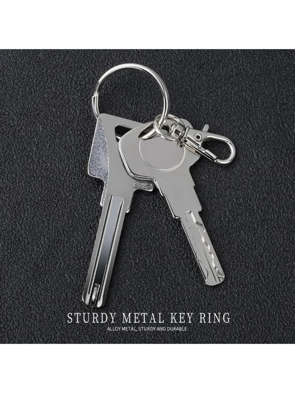 100PCS Keychain Clips & Rings Set - Lobster Claw Clasps, Craft Keychains & Hooks